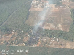 Controlado el incendio forestal declarado en el paraje de Las Moreras, en Hinojos