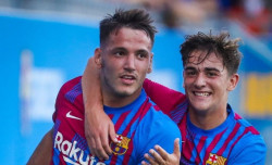 El Bar&ccedil;a arranca la pretemporada con un triplete de Rey Manaj