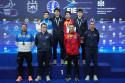 El espa&ntilde;ol Yixing Gao conquista el bronce en florete en el Campeonato de Europa cadete de esgrima