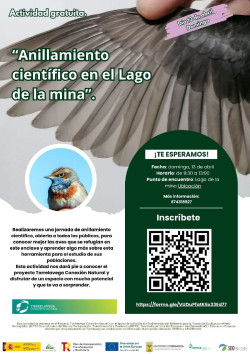 El Lago de la Mina acoger&aacute; el 13 de abril una jornada de anillamiento de aves