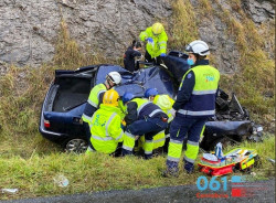Herido grave un hombre de 38 a&ntilde;os en un accidente en la A-8 en S&aacute;mano