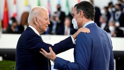 Joe Biden, Pedro S&aacute;nchez y Rusia.
