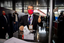 La encuesta a pie de urna da como ganador a Joan Laporta con el 58,3% de los votos