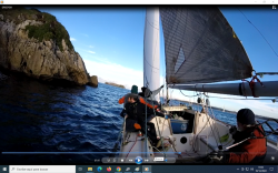 La fuerte corriente y el escaso viento condicionaron la tirada del crucero santanderino