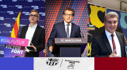 (Previa) Font, Freixa y Laporta luchan por salvar un Bar&ccedil;a en crisis en unas elecciones clave
