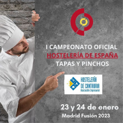 Rub&eacute;n Abascal, del Ibidem, representa a Cantabria en I Campeonato de Tapas y Pinchos de Hosteler&iacute;a de Espa&ntilde;a