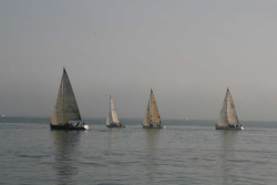 Solamente 4 tripulaciones tomaron parte en la tirada del Crucero Santanderino.