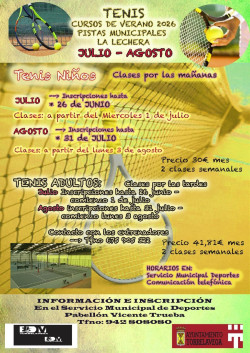 Torrelavega abre el plazo de inscripci&oacute;n para los cursos de verano de la EDM de tenis