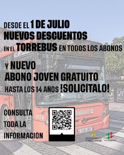 Un total de 475 j&oacute;venes han solicitado ya su abono gratuito para el Torrebus